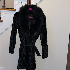 Faux fur black jacket